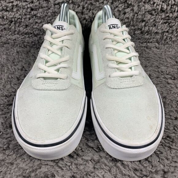 VANS Ward Suede Canvas Sneakers Women's 8.5 Mint Green White Skate Shoes Retro - Picture 6 of 8